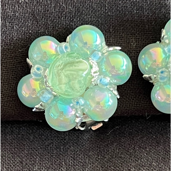 Vintage Iridescent Earrings - Picture 3 of 12